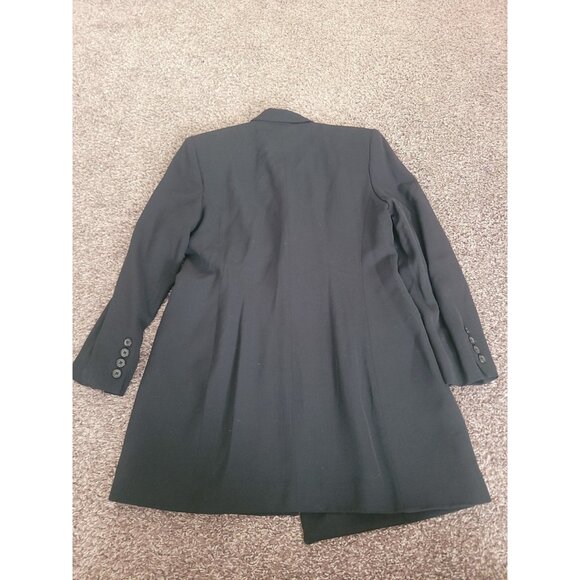 Vtg Lauren Ralph Lauren Dbl Breasted Wool Blend Blazer Wmn 8 Knee Length Preppy - Picture 10 of 10